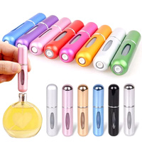 Semprotan Parfum Mini Portabel 5ml Aroma Segar Tahan Lama Isi Ulang Eau De Toilette Casing Logam Warna-warni Dapat Didaur Ulang