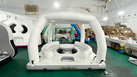 Isla Flotante Inflable Modular Lilytoys con Toldo, Plataforma de Muelle para Yates con Certificación CE