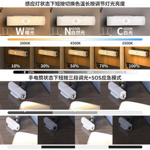 Lampe de camping T108, lumière LED de nuit rechargeable avec capteur USB C, éclairage portable pour l'extérieur, pour le camping - Product Image 3