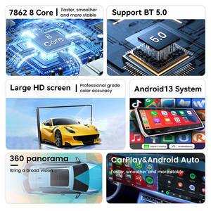 Mookaka-Autoradio Android 13.3 "pour Mercedes Benz ML 2012-2015 Écran avec les lumières d'ambiance avec Carplay FM <span class=keywords><strong>AM</strong></span> GPS DSP - Product Image 4