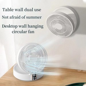 Ventilateur de <span class=keywords><strong>table</strong></span> portable pliable mini haute vitesse électrique rechargeable USB pour bureau à domicile avec lumière LED - Product Image 3