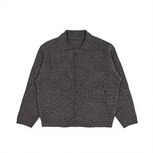 Cardigan en tricot décontracté printemps-automne, col large tendance, motif écossais, coupe ample et ajustée pour hommes et femmes - Product Image 6