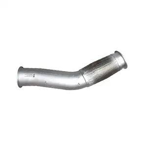 Tubo flexible de escape, tubo flexible de escape resistente de acero  inoxidable de 2 x 6 pulgadas, tubo flexible de escape de doble trenza,  longitud