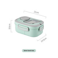 Boîte à lunch double couche scellée de 1200 ml, grande capacité, anti-fuite, boîte à lunch bento