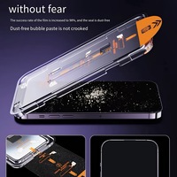 Verre trempé anti-espion pour iPhone 17 16 Pro Max, protection d'écran anti-poussière et confidentialité, installation facile, boîte magique pour iPhone 15 14