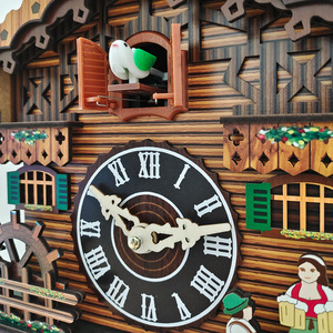 Reloj de Pared de Cuco Moderno de Diseño Nórdico, Funciona con Batería, Decoración con Forma de Casa - Product Image 2