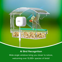 Mangeoire à oiseaux intelligente avec reconnaissance IA et caméra WiFi pour l'observation de la faune en jardin, vidéo HD 2K, étanche