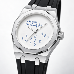 Chi Se Ne Frega, Sono Già in Ritardo - Orologio da Uomo Alla Moda e Semplice con Numeri Arabi, al Quarzo, in Silicone, Resistente all'Acqua 30M, Stile Sportivo in Lega - Product Image 2