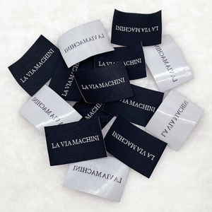 Custom Garment Product Logo Packaging Heat Press <strong>Label</strong> Ironing Hot Melt Adhesive Woven Patches <strong>Labels</strong> Tags for <strong>Clothing</strong> - Product Image 1