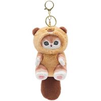 Dessin animé Mofusand chat Fushandi requin travesti raton laveur écureuil Panda porte-clés mignon jouet en peluche