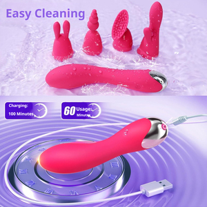 Cross-Border Sale Of 20 Different Frequencies Of G-Shaped 4-In-1 Vibration Rods Self-Pleasure <b>Vibrator</b> for Woman - Product Image 2