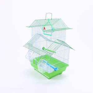 Venta caliente gran diseño de <span class=keywords><strong>castillo</strong></span> estilo múltiple Color hierro <span class=keywords><strong>loro</strong></span> jaula al por mayor alambre plegable pequeño alambre de Metal jaula de pájaros - Product Image 4