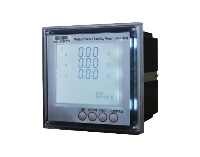 Voltmeter Ac 0-11, 500V 3 Fase dengan Sensor Arus Ac Dc Tegangan Panel Meter Digital dengan Rs485