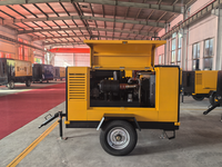 Compresseur d'air à vis portable diesel YiBang 80 kW 10 m³/min 10 bars 380 V Xichai 2 roues pour marteaux perforateurs de roche à percussion profonde