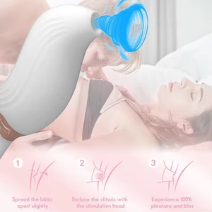 Vibrador de succión de pezón, masajeador de senos <span class=keywords><strong>2</strong></span> en 1, vibrador de succión de clítoris rosa de punto G dual para mujeres, nuevos juguetes sexuales, Consolador - Product Image 6