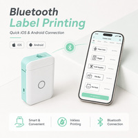 Mini-imprimante thermique sans encre à marque privée, logo OEM personnalisé pour coffret cadeau, petite entreprise, revente, fabrication d'étiquettes adhésives