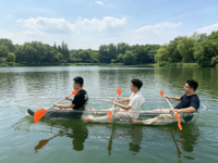 Kayak transparent en PC pour 4 personnes, kayak en cristal, fond transparent, bateau en PC avec pagaie pour les excursions et les visites de la plage