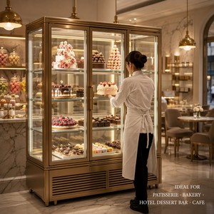 Vetrina Refrigerata Verticale a 3 Porte per Esposizione Torte / Pasticceria - Product Image 4