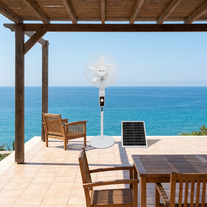 Ventilador Solar Recargable Melinz de 16 Pulgadas, Ventilador de Techo y Piso con Batería de Litio de Larga Duración para Uso en Exteriores Hs-298f Ar - Product Image 6