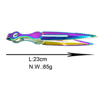Pince à charbon en acier inoxydable de couleur arc-en-ciel Unique T033ST Lvhe