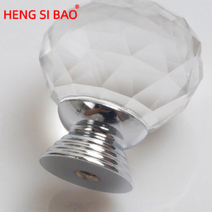 厂家直销水晶玻璃钻石球形拉手，适用于橱柜和装饰家具 - Product Image 6