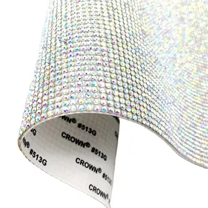 Crystal AB sticker sheets rhinestone sheet fabric wholesale rhinestone cross sticker