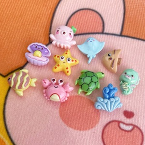 Animales Marinos de Resina 3D, Estilo Mixto Aleatorio, Lindas Figuras de Dibujos Animados de la Serie Océano, Miniaturas de Criaturas Marinas con Parte Posterior Plana - Product Image 5