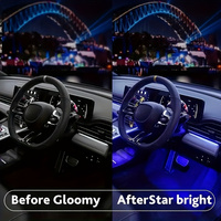 Interior del coche debajo del tablero Kit de iluminación 12 LED Control de aplicación RGB interior con modo de música Iluminación ambiental Luces LED de pie del coche