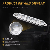Feu de signalisation LED stroboscopique rouge-bleu pour voiture, type 'œil d'aigle', avec répartiteur 1 vers 4, 6 LED, 12V 5W, haute puissance, pour modification 916D-4