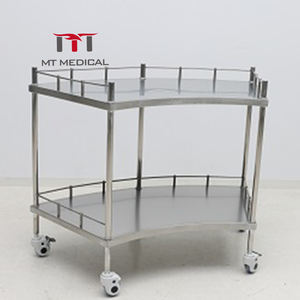 एमटी चिकित्सा माध्यम से बड़े स्टेनलेस स्टील के पंखे के आकार के उपकरण दंत ट्रॉली पंखे के आकार की टेबल अस्पताल सर्जिकल उपकरण ट्रॉली - Product Image 4