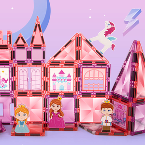Blocs de construction magnétiques 3D en forme de château congelé de haute qualité, jouets en plastique pour enfants, certifiés CPC EN71, plusieurs ensembles, éducation STEM - Product Image 3