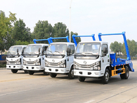 Offre Spéciale 10m3 crochet ascenseur conteneur chargeur arrière bras rouleau camion à ordures manuel Diesel transfert ordures camion noyau moteur composant