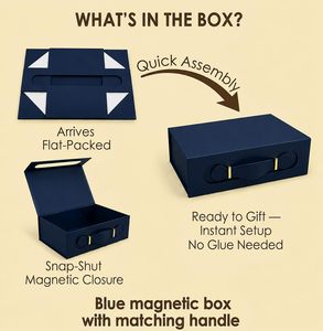 Factory Made Custom Printing Rigid <b>Cardboard</b> <b>Gift</b> <b>Box</b> Recycled Materials Matt Lamination Premium Magnetic Closure Lining Cards - Product Image 2