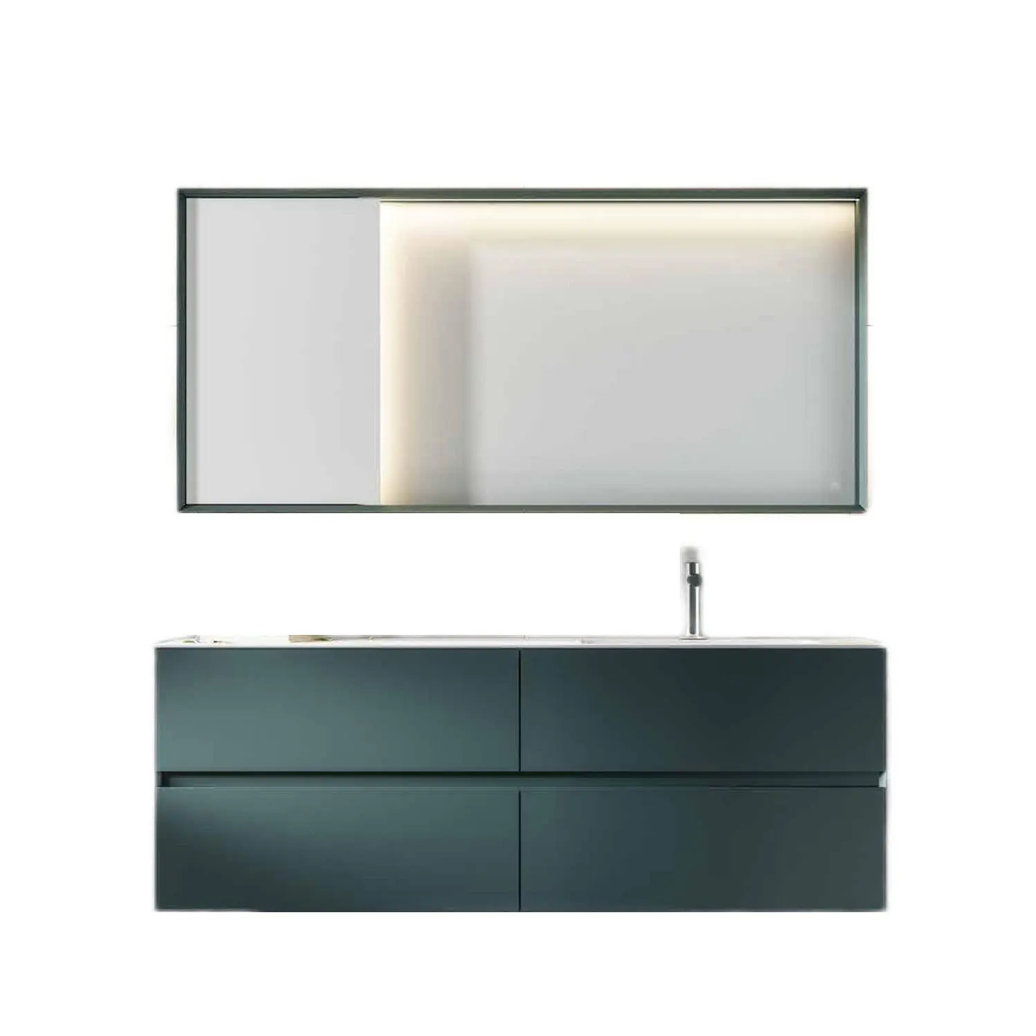 Di alta qualità muro appeso salvaspazio bagno vanità con luce led specchio vanità stile moderno bagno armadi per la vendita