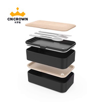 Boîte à bento Boîte à lunch à 2 couches de style japonais avec étanche à l'air 1200ml best-seller Boîtes à lunch OEM pour cadeau Cncrown original