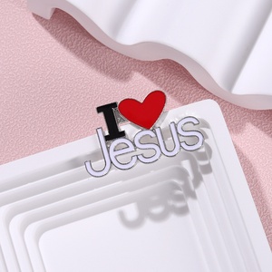 Broche en métal American English for Love Heart <span class=keywords><strong>Simple</strong></span> Small Dress Uniform for Lapel Pin Waist Pin Engraved Anniversary - Product Image 4