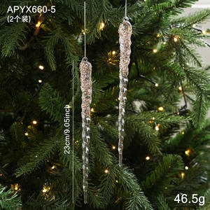 Hangende Heldere Acryl Kerstboom Ijspegel Opknoping Ornamenten Kerst Ijspegel Ornamenten Voor Kerstboom Decoraties Kerstmis Winter - Product Image 6