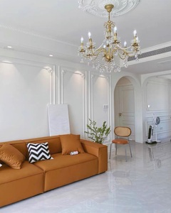 Sofá Moderno para Sala de Estar de 220 cm, Sofá de Madera de Dos Plazas, Espuma y Tela, Estilo Minimalista Vietnamita - Product Image 3