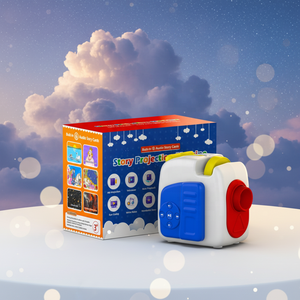 Proiettore LED per <span class=keywords><strong>Racconti</strong></span> Interattivi, Giocattolo Portatile Mini Proiettore <span class=keywords><strong>di</strong></span> Storie, Serie Fiabe e Dinosauri, Bianco - Product Image 2