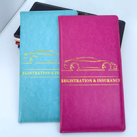 Fermeture magnétique personnalisée en cuir PU pour documents d'immatriculation de véhicule dossier de paperasse automatique pochettes de voiture titulaire d'assurance