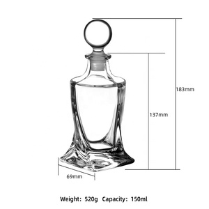 <span class=keywords><strong>Carafe</strong></span> à whisky en <span class=keywords><strong>cristal</strong></span> bohème sans plomb, 800 ml, classique, avec logo personnalisé, vente en gros d'usine - Product Image 4