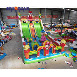 Sıcak satış özel Mario temalı ticari şişme oyun alanı sıçrama ev Combo PVC Blower ile çocuklar için şişme kale parkı - Product Image 2