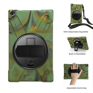 Funda de armadura giratoria 3 en 1 de silicona PC 360 para <span class=keywords><strong>Ama</strong></span> Fire HD 10 Plus 2023 HD10 Stand Hand Shoulder Strap Cover - Product Image 3