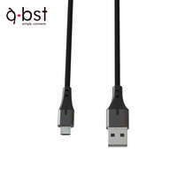 A-BST 1M 2A Nilon Dikepang Kabel Mikro USB Kabel Data Sinkronisasi Ponsel USB Kabel Pengisian