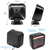 Escáner de Códigos de Barras USB CMOS YJFIRST, Lector de Códigos QR 2D, Plataforma de Escaneo Omnidireccional, Escáner de Escritorio con Ventana Grande