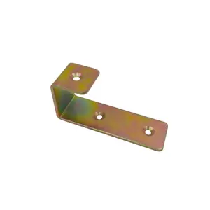 Soporte de esquina en forma de L de Metal de alta calidad, Conector de soporte fijo con código de esquina de Zinc amarillo