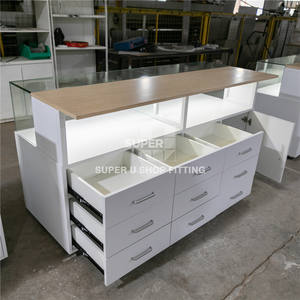 לוגו מותג מותאם אישית מסך זכוכית ארון אספקה רפואי דלפק אי חלון ראווה שולחן - Product Image 3