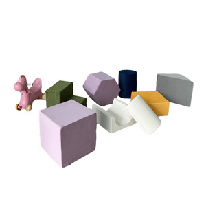Ensemble de jeu d'escalade pour enfants, canapé souple, formes géométriques, tissu, mousse haute élasticité, jouet d'intérieur pour bébé et maternelle - Product Image 2