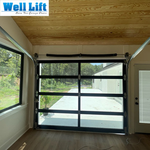 Nhôm kính cửa nhà để xe đánh giá xem qua tự động trên không cắt cửa nhà để xe xem đầy đủ cửa nhà để xe không khung 16x8 - Product Image 3