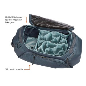 Échantillon gratuit : Sacoche de vélo 2-en-1 pour porte-bagages, 100 % étanche (Noir-Carbone 22L) - Product Image 4